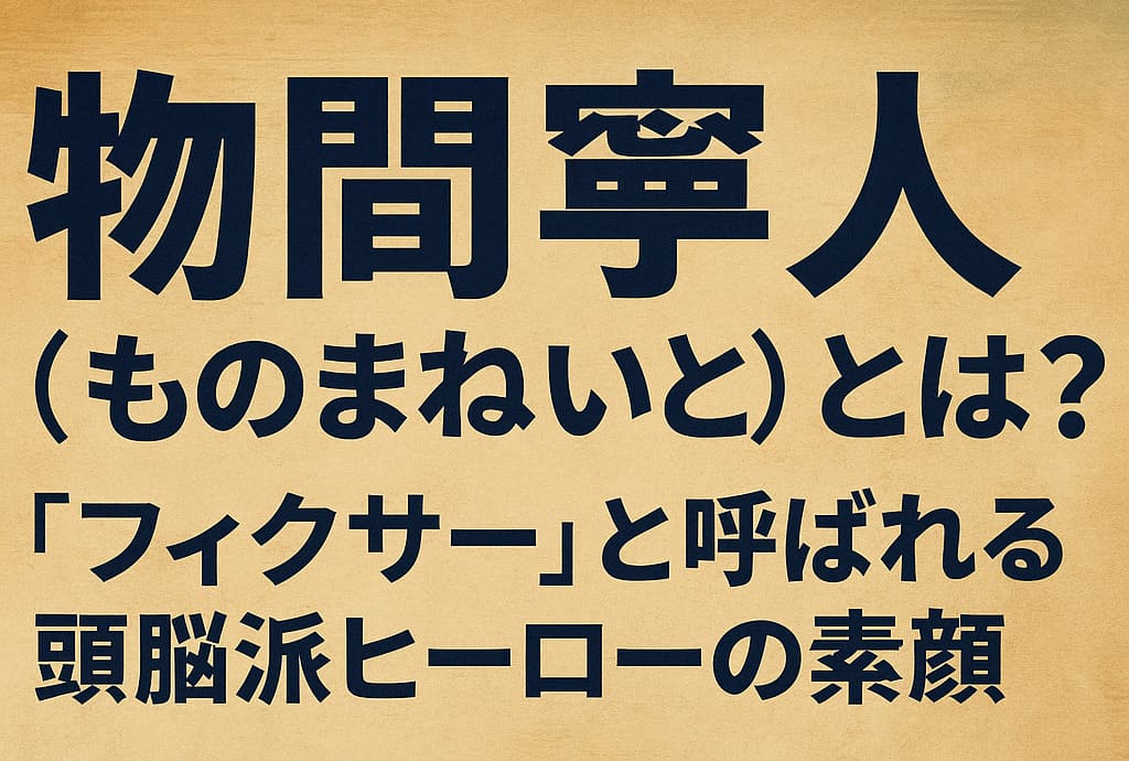 “支える知略、導く誇り。”　物間寧人 ― フィクサーとしての矜持。