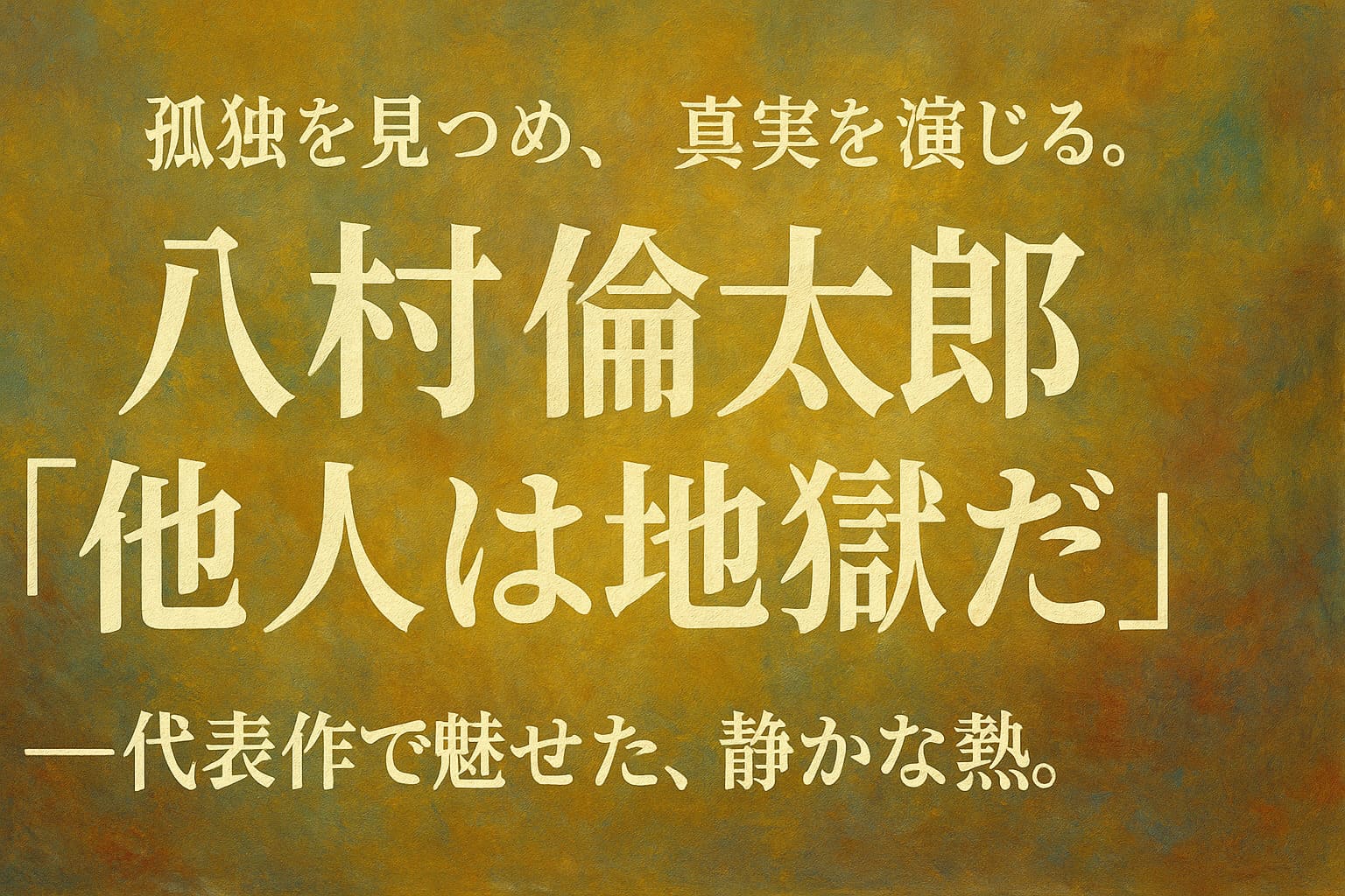 　孤独を見つめ、真実を演じる。 　八村倫太郎『他人は地獄だ』──代表作で魅せた、静かな熱。